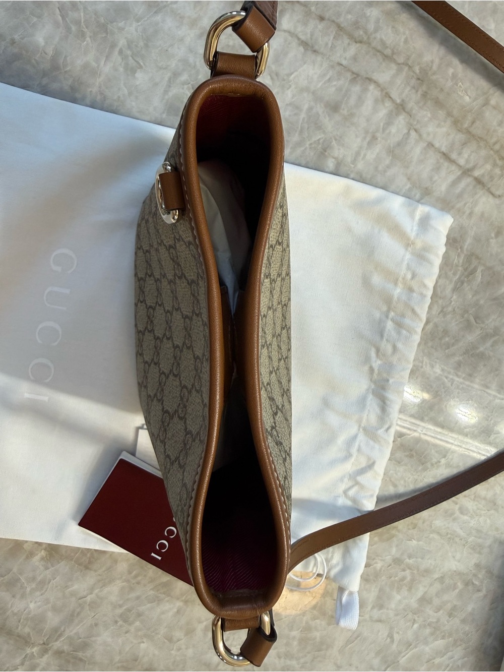 Gucci Nano Bucket Bag GG Supreme Crossbody - Picture 13 of 14